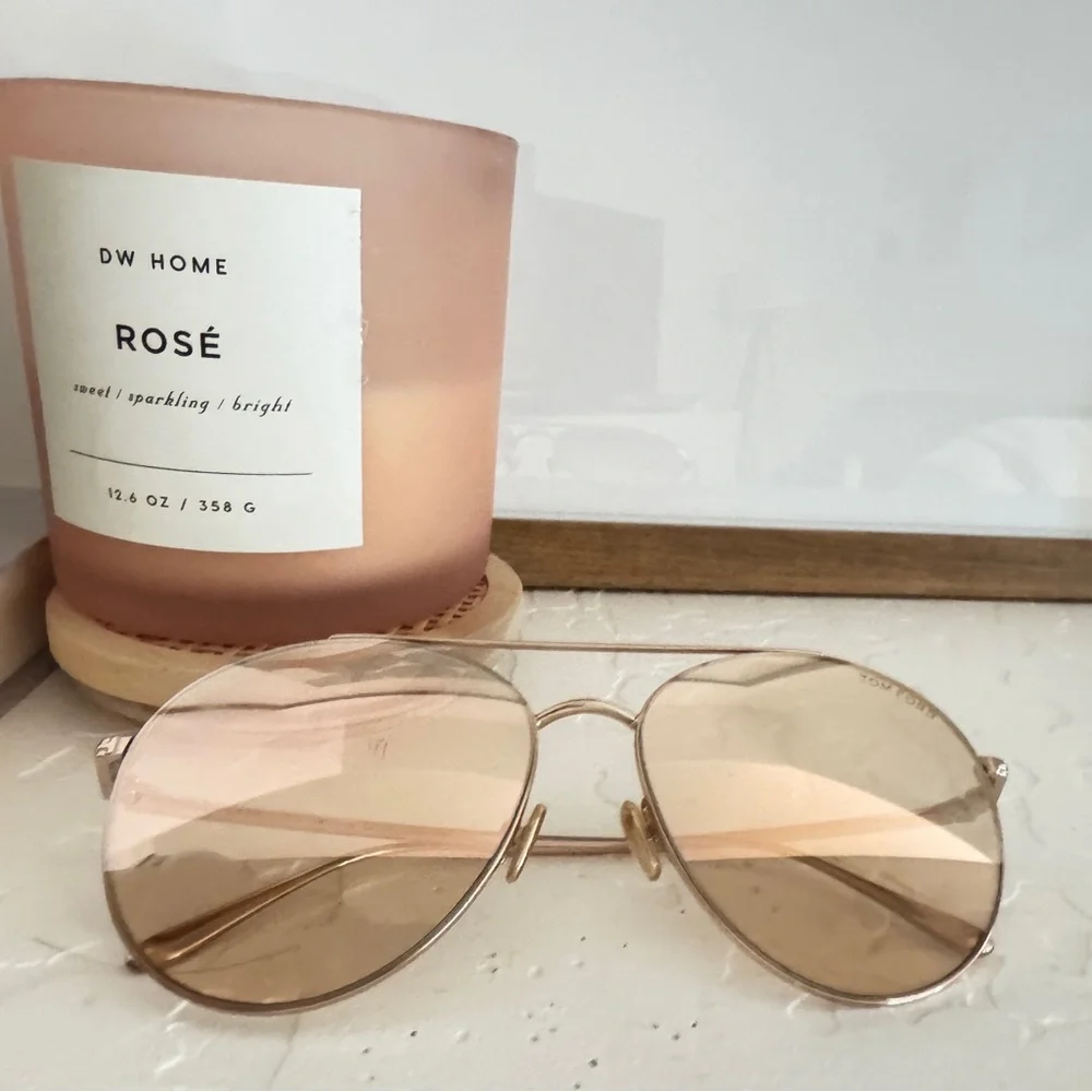 Tom Ford Gold Aviator Sunglasses